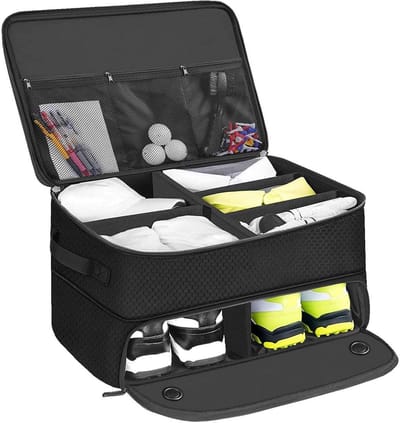 45x34.5x24cm Golf Trunk Organizer, Co-Llapsible Automotive Golf Accessoire Organizer, Golf Accessoire Organizer En Reistas, Waterdichte Auto Golf Locker Met Apart Geventileerd Compartiment