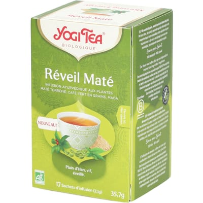 Yogi Tea Morning Energy - Biologische Kruidenthee met Guarana, Groene Thee en Gember voor Een Natuurlijke Energieboost - Tray van 6 Stuks