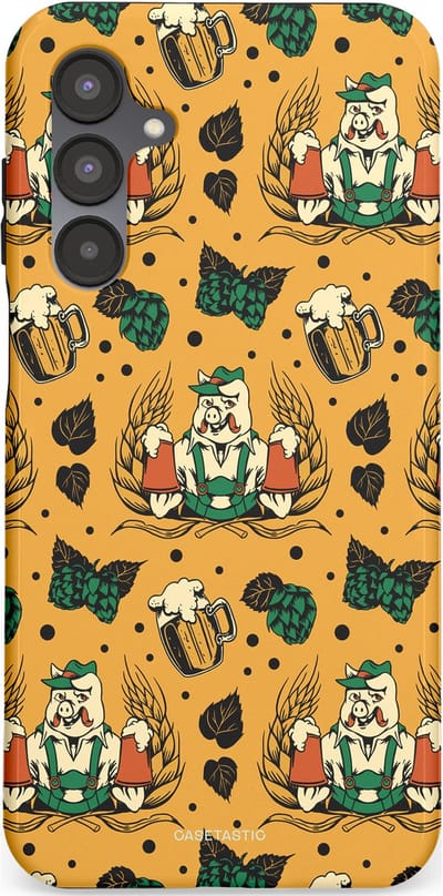 Casetastic hoesje geschikt voor Samsung Galaxy A16 - Dubbellaagse bescherming - Oktoberpret - Fashion Case - Goud Taupe Donkergroen Donkergrijs