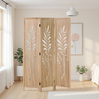 Homestyle4u Kamerscherm - 120x170 cm - Privacy­scherm - natuurlijk design