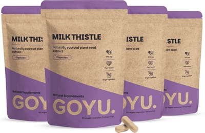 GOYU Mariadistel Extract 5000 mg Combideal 4x 60 capsules - Silymarin - Milk Thistle - Vegan - Zonder toevoegingen - Lab getest - 60 dagen voorraad per zakje