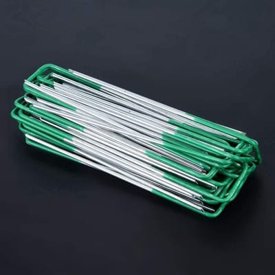 U-Haringen - Tuinharingen Graszoden - Bodem Beveiligen - Roestvrij Staal - 15 cm - Zilver