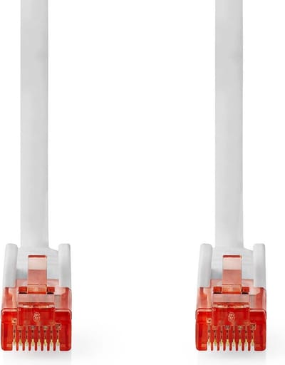 Nedis CAT6 Netwerkkabel - RJ45 Male - RJ45 Male - U/UTP - 1.00 m - Rond - PVC - Wit - Label