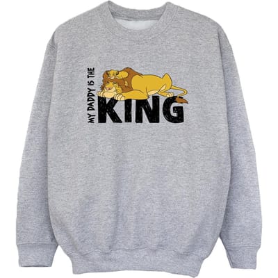 Disney Jongens The Lion King Daddy Is King Sweatshirt (Sportgrijs)