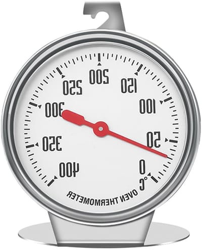 EGoods - Oven Thermometer van Roestvrij Staal voor de Keuken | Kookthermometer voor Precieze Temperatuurcontrole in de Oven.
