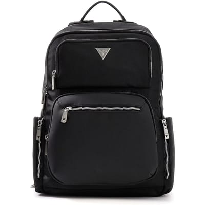 GUESS vrijetijdsrugzak rugzak met laptopvak Berna Squared Backpack Black zwart