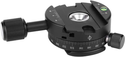 Aluminium Tripod Head 360 Graden Rotatable Panoramic Statiefkop met Schaalwaterpas voor Arca Swiss Bevestiging en Fotografie Accessoires