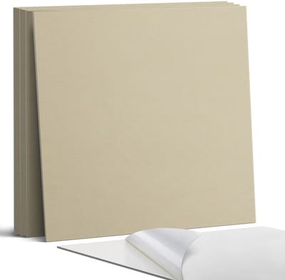 Coloray Wandpanelen Zelfklevend - Kleur: Vuilgeel Zelfklevende Wandpanelen - 50 cm x 50 cm - Romig Wandpaneel PVC - 4 stuks - Eénkleurige Wandpanelen Zelfklevend - Wandbord Keuken - Wandpaneel Badkamer
