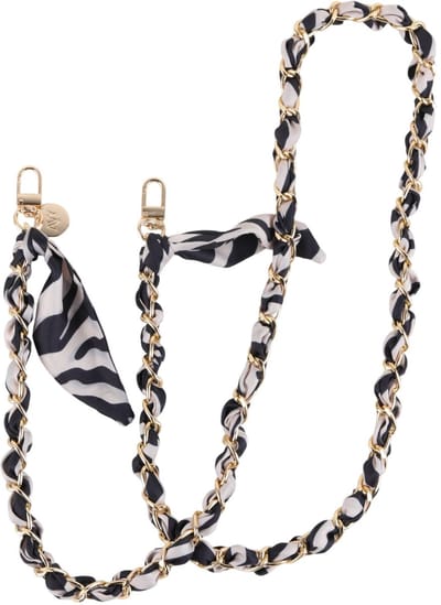 AVY Crossbody Telefoonkoord | Serengeti Zebra | Lang Koord | Universeel voor alle Hoesjes | Geschikt voor iPhone, Samsung en meer | 120cm | Zebraprint | Zwart & Wit