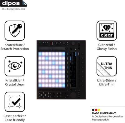 dipos – 2x Beschermfolie geschikt voor Ableton Push 3 | Krasbestendige & heldere Screenprotector Ultra-Thin