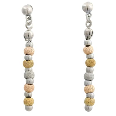 Behave - Oorbellen - Dames - Oorhangers - Goud/Zilver/Rose kleur - LxB 4 x 0,4 cm