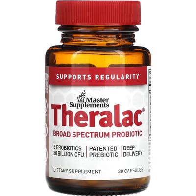 Master Supplements, Theralac, probiotique à large spectre, 30 capsules