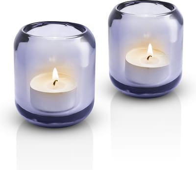 Eva Solo - Acorn Theelichthouder Set van 2 Stuks Grape - Glas - Paars -