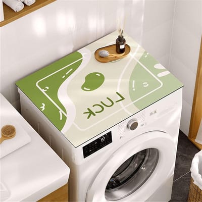 Wasmachine Drogerhoes - Apparaat Beschermer - Apparaten Beschermen - Antislip Rubberen Basis - 60x60cm - Bedrukt
