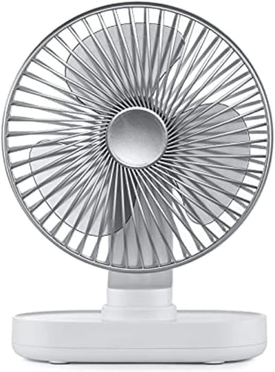 Tafelventilator Oplaadbaar – Stille Ventilator – 4 Snelheden – 90° Oscillatie – 4000 mAh