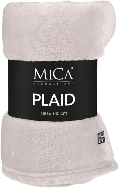 Mica Decorations Famke Fleece Plaid - L180 x B130 cm - Beige