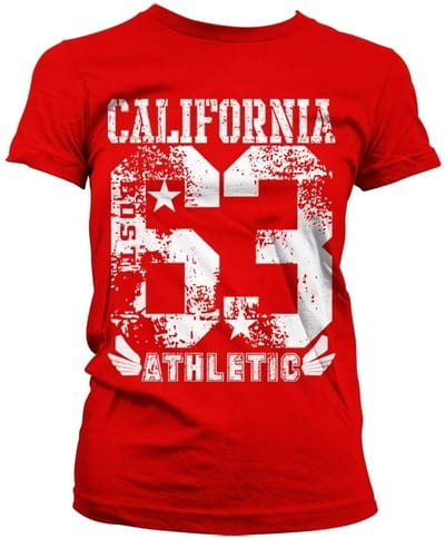 Hybris California 63 Athletic Girly T-shirt voor dames, rood