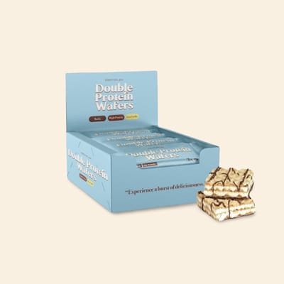 Protiplan - Double Protein Wafers Mocha- Eiwitrijke Chocolade Wafels 12×2×20,9 g - High Protein Snack - Low-Carb - Proteïne Repen voor Sport & Tussendoor