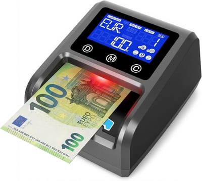 Valsgelddetector Geldtelmachine Biljettelmachine 2-in-1 - 7-Voudige Valsgelddetectie - Multi Valuta Euro Dollar Pond Geld Teller Met Totaalwaarde En Optelfunctie - 3.2 Inch Display - 4 Richtingen Invoer - Voor Kassa Winkel