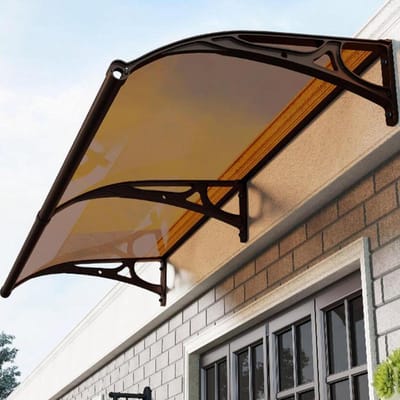 Voordeur Luifel - Regenbescherming Afdak - Huis Beschermen - Polycarbonaat Dak - 60x500cm - Transparant