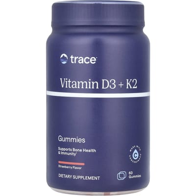 Gommes Vitamine D3 + K2, Saveur Fraise, 60 Gommes