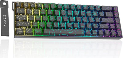 Ajazz AK680 V2 HE - 65% Bedraad Gaming Toetsenbord - Magnetische Toetsen - Hall Effect - Rapid Trigger - QWERTY - Contourlijn zwart