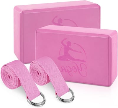 Dailygoods - Yoga-blokkenset met 2 blokken en riemen