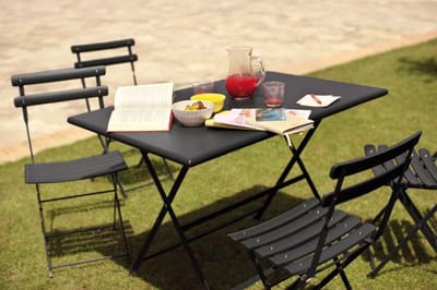 Klaptafel Rechthoekig - Buitenmeubel Tuin - Terras Buiten Leven - Volledig Metaal Gepoedercoat - 70x110x75 cm - Groen