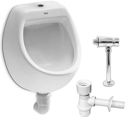 Modern Keramiek Urinoir Compleet met Spoelventiel en Sifon - Toilet voor Mannen