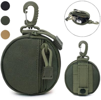 2-Delige Tactische Compacte Tas Groen – Militaire Stijl – Opbergtas voor Portemonnee, Sleutels & Creditcards – Heuptas