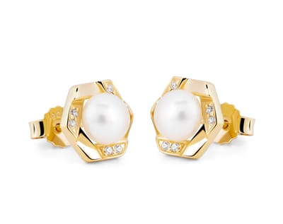 Orphelia 'Aliva' Dames 925 Sterling Zilver Set: Ketting + Oorbellen + Ring - Goud SET-7469/G