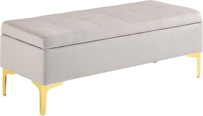 Opbergbank met Opbergruimte en Gestoffeerde Zitting - 2-in-1 Sleek Design voor Slaapkamer of Entree