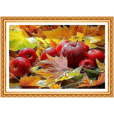 Volledige boor ronde diamant schilderij  Herfstlandschap  diamant borduurwerk kruissteek strass schilderij 20X30CM yellow