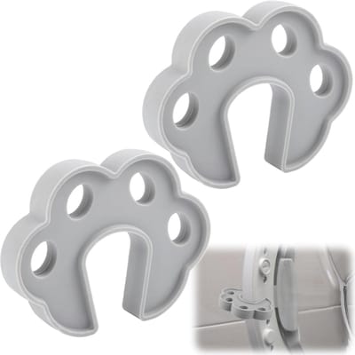 Deurstopper Wasmachine - Apparaat Accessoires - Ventilatie Voorkomt Geur - Zacht Flexibel Rubber - 2 Stuks - Grijs