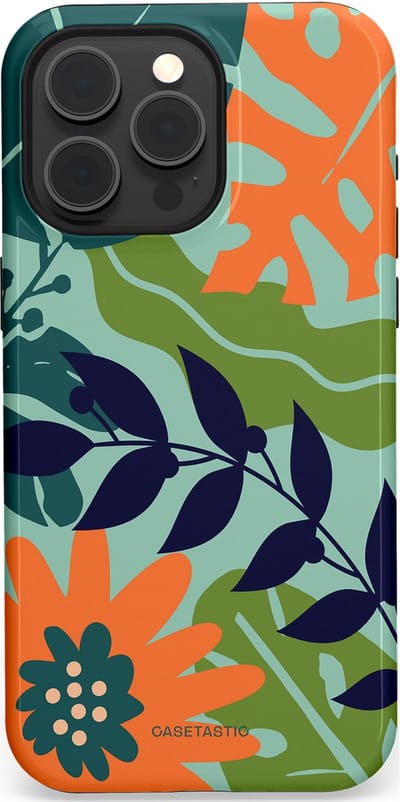 Casetastic Hoesje Geschikt voor Apple iPhone 15 Pro Max Magsafe - Stijlvolle Beschermende Duo-layer Case - Wildbloei