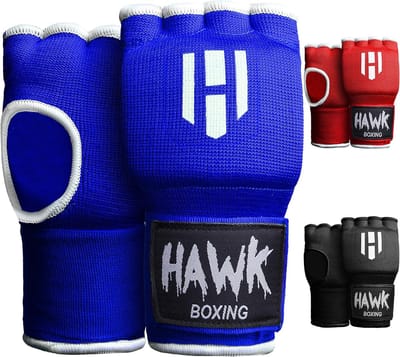 Binnenhandschoenen Training - Hand Wraps - Vechtsport Bescherming - Gel Vulling Knokkels - L XL - Blauw
