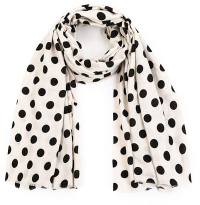 Bijoutheek Sjaal (Fashion) Stippen Polka Beige