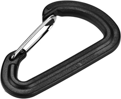 Dailygoods- Karabijnhaak Zwaar Uitgevoerd - 20 Stuks - Kunststof D-Ring - Schroefslot - Multifunctioneel - Duurzaam Materiaal - Klimgesp