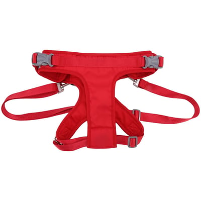 Harnais de Levage pour Chien Réglable Sûr Aide à la Récupération Elingue de Soutien des Pattes Avant pour Chiot Vieux Handicapé M red