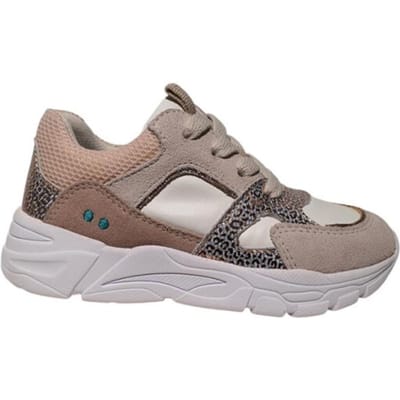 BunniesJR 225341-596 Meisjes Lage Sneakers - Roze/Wit - Leer - Veters