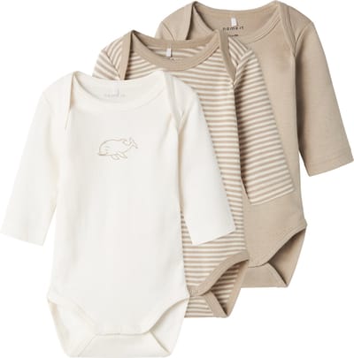 NAME IT NBNBODY 3P LS Y/D CORE 2 NOOS Unisex Body - Maat 50