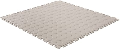 Rubbermagazijn - PVC kliktegel nop lichtgrijs 500x500x4,5mm - winkel - showroom - garage - prijs per stuk