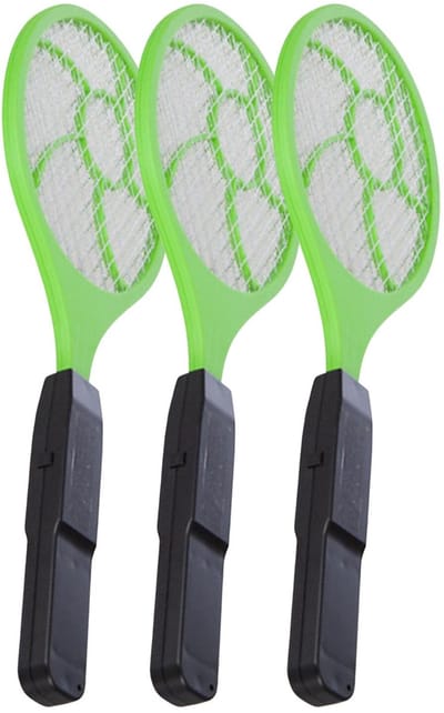 Atmosphera Elektrische vliegenmepper - 3x - groen - op batterijen - L44 cm