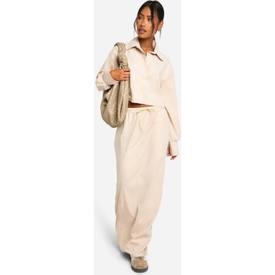 boohoo Dames Soft Touch Trekkoord Taille Maxi-Rok | Stone | Maat: 8