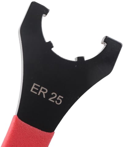 Dailygoods- Spantang Precisie - Moersleutel ER25-B/T2 - Ergonomische Handgreep - Hoogwaardig Gietstaal - 44-48HRC Hardheid - Vaste Diameter