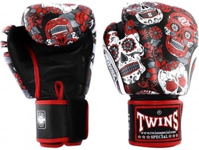 Twins Special FBGVL4 Fantasy 4 Skull Bokshandschoenen – Echt Leer – Muay Thai & Kickboksen – Rood – 12 oz