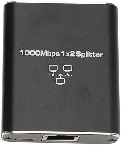 Netwerk Splitter - Ethernet Adapter - Twee Apparaten - 1000Mbps Gigabit Snelheid - 14x10x3 cm
