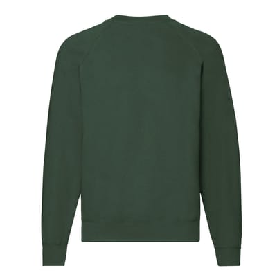 Fruit of the Loom Heren Klassiek Raglan Sweatshirt (Fles groen)