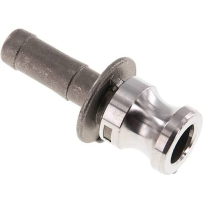 Camlock DN 15 (1/2'') Koppeling RVS met slangpilaar (13 mm) Type E MIL-C-27487