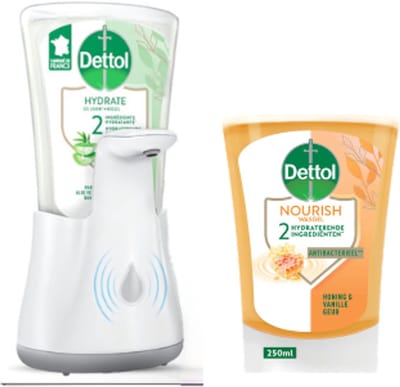 Dettol - 3x Dettol No Touch Kit Aloe Vera - 1 x Dettol No Touch Refill Sheabutter 250ML - Voordeelpakket
